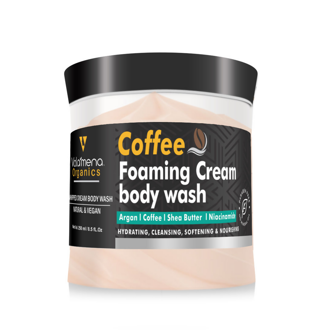 Volamena Organics Arabica Coffee Foaming Cream Body Wash