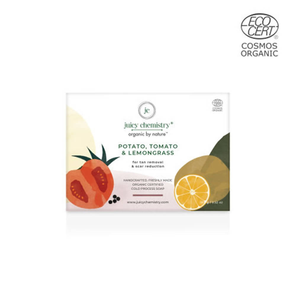 Juicy Chemistry Potato ,Tomato & Lemongrass Soap For Tan Removal