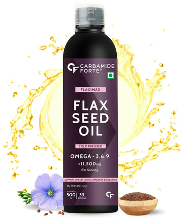 Carbamide Forte Flaxseed Omega 3 6 9 Oil for Eating Skin & Hair Growth
