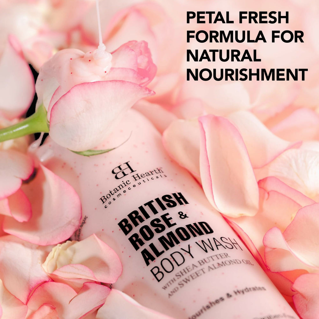 Botanic Hearth British Rose & Almond Body Wash with Shea Butter