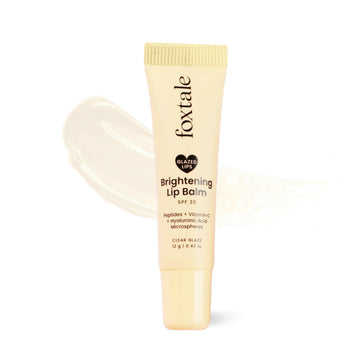 Foxtale Brightening SPF 30 Lip Balm - Clear Glaze (Vanilla), Brightens Lips, Reduces Pigmentation
