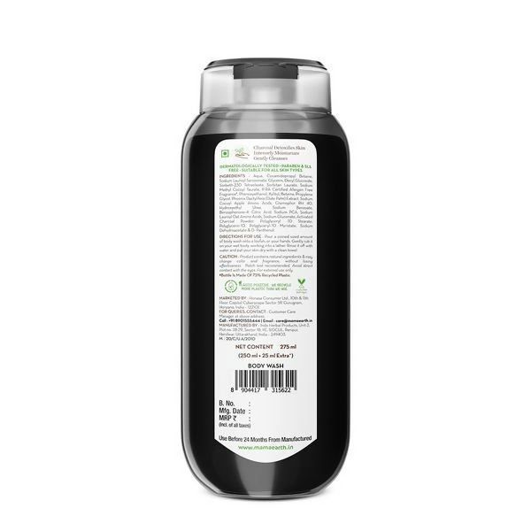 Mamaearth Charcoal Moisturizing Body Wash with Activated Charcoal & Energizing Mint for Skin