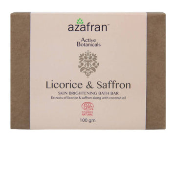 Azafran Active Botanicals Licorice & Saffron Skin Lightening Bath Bar