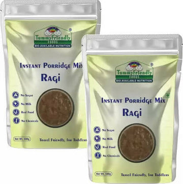TummyFriendly Foods Instant Porridge Mix Combo for Toddlers, Organic Sprouted Ragi Cereal