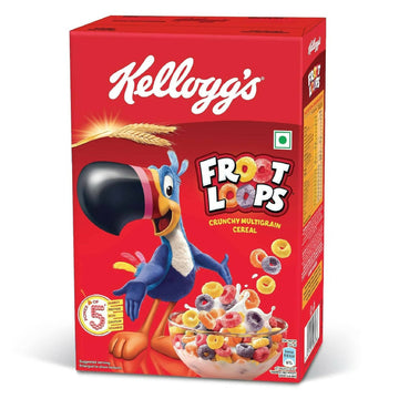 Kellogg’s Froot Loops Crunchy Multigrain Breakfast Cereal for Kids, Mixed Fruit Flavor