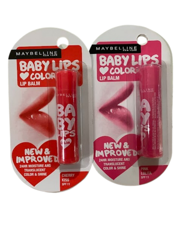 Maybelline New York Baby Lips Lip Balm (Pink & Red)