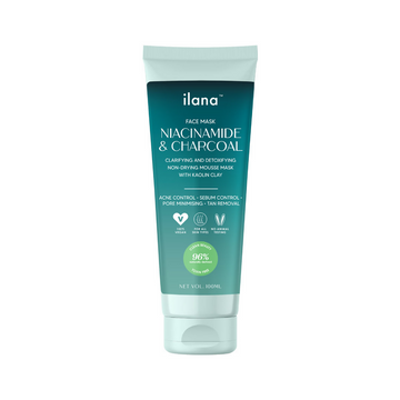 Ilana Niacinamide And Charcoal Face Mask With Kaolin Clay