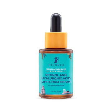 Pilgrim Korean 0.5% Retinol & 1% Hyaluronic Acid Lift & Firm Anti Aging Serum, Reduce Fine Lines & Wrinkles