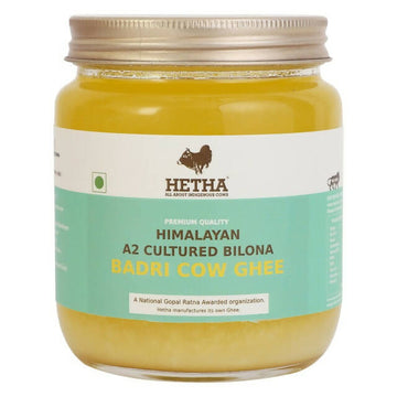 Hetha Himalayan Badri Cow A2 cultured Bilona Ghee / A2 Ghee | Organic and Pure Cow Ghee | Made From Grass Fed A2 Cow's Milk