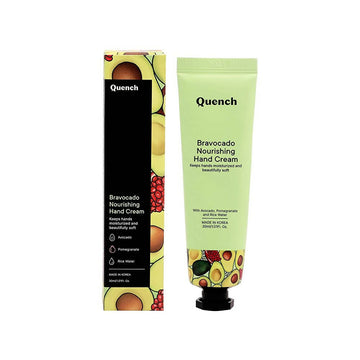 Quench Botanics Bravocado Nourishing Hand Cream With Avocado, Rice Water & Pomegranate, Korean Beauty