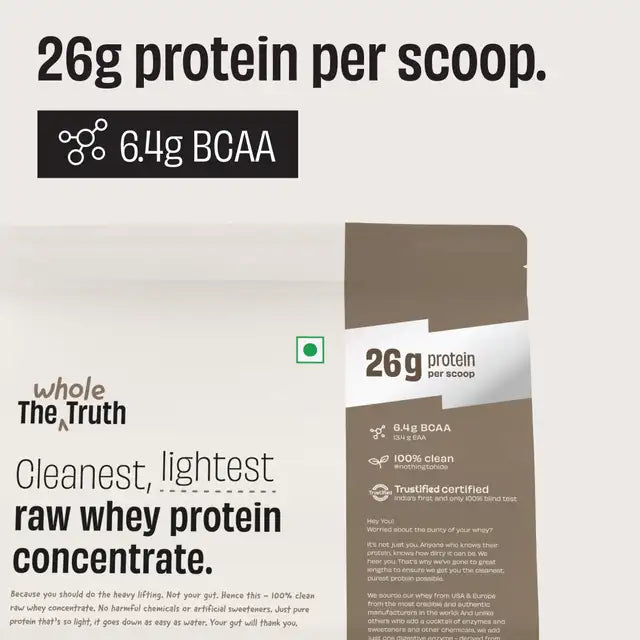 The Whole Truth Raw Whey Protein Concentrate 26 g - Unflavoured