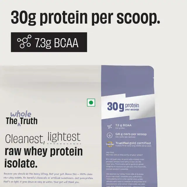 The Whole Truth Pure Whey Protein Isolate 30 g - Unflavoured