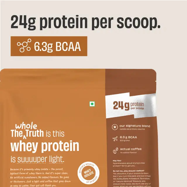 The Whole Truth Whey Protein Powder 24g - Cold Coffee