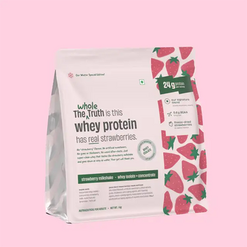 The Whole Truth Whey Protein Powder 24g - Strawberry Shake