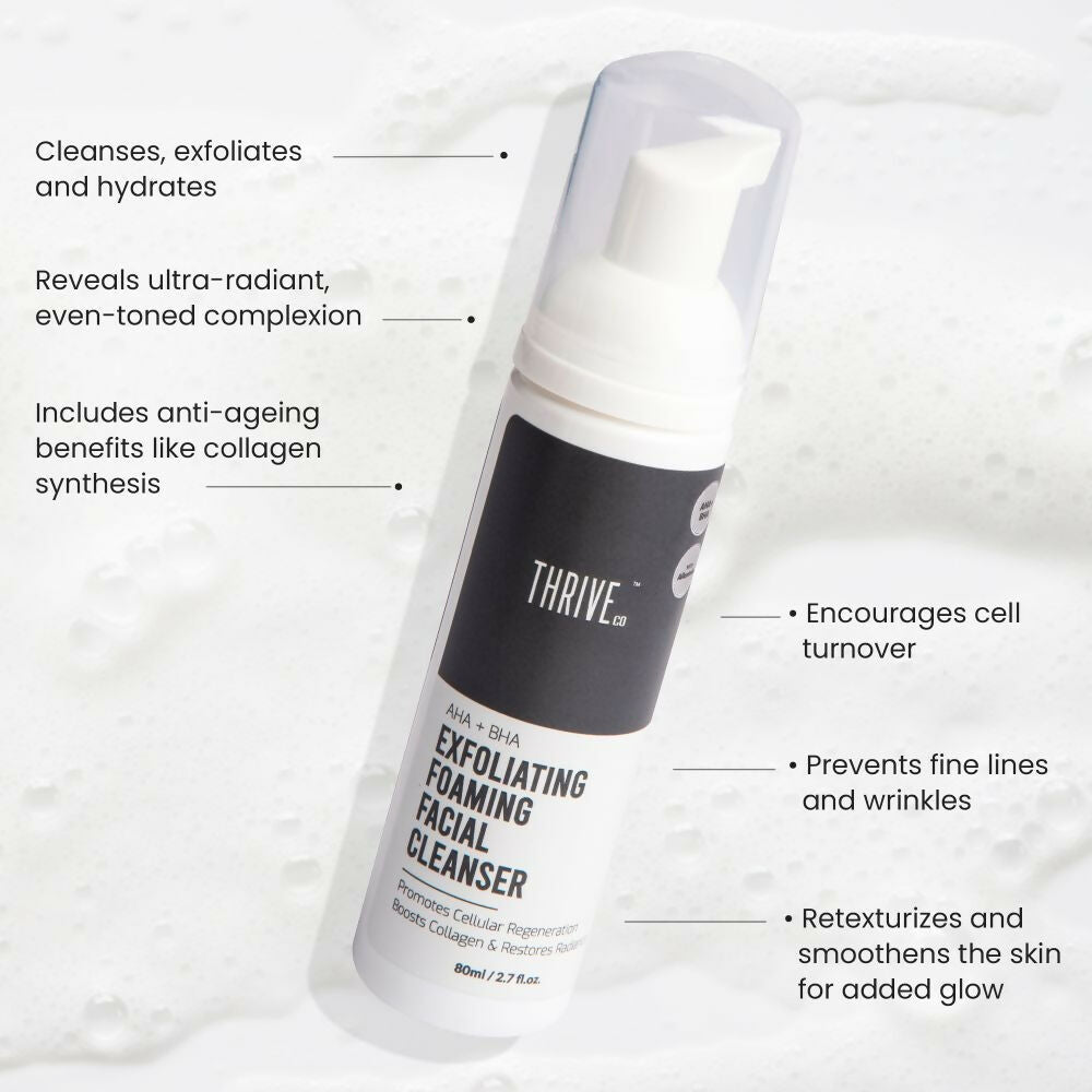 ThriveCo Exfoliating Face Wash With Aha+Bha