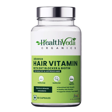 Health Veda Organics Advance Hair Vitamin with DHT Blocker & Biotin Capsules