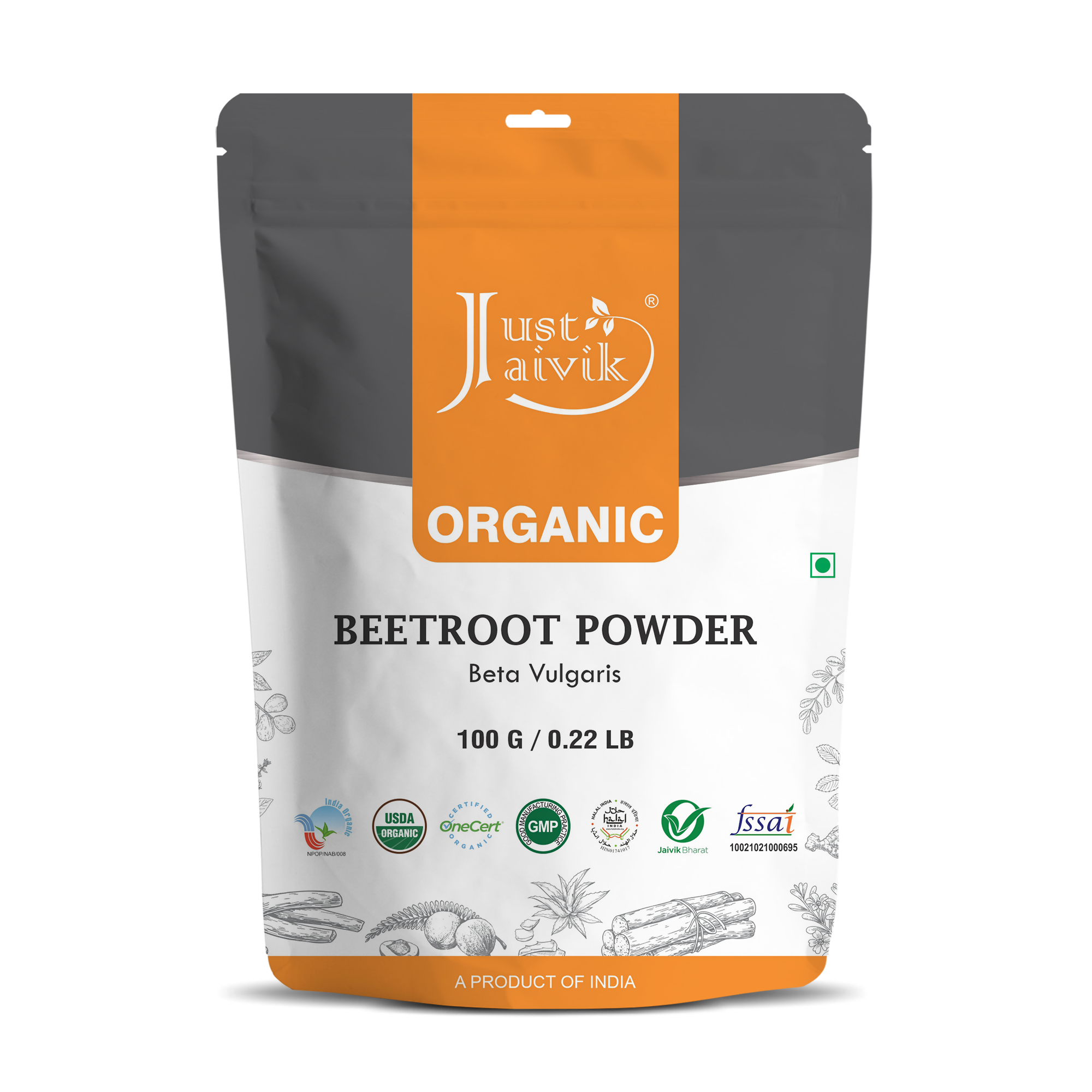 Just Jaivik Organic Beetroot Powder