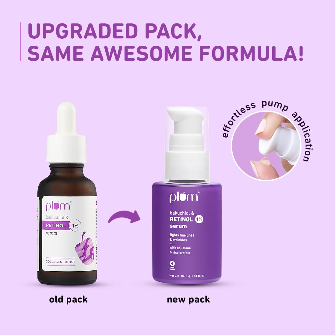 Plum 1% Retinol & Bakuchiol Face Serum For Ageing Skin