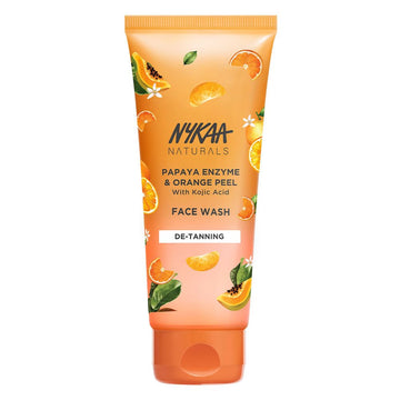 Nykaa De-Tan Face Wash With Kojic Acid, Papaya Enzyme & Orange Peel - For All Skin Types