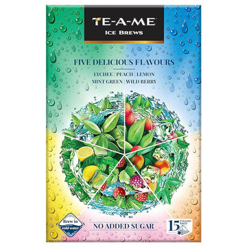 TE-A-ME Assorted Ice Infusion Tea Bags, 5 Delicious Flavor