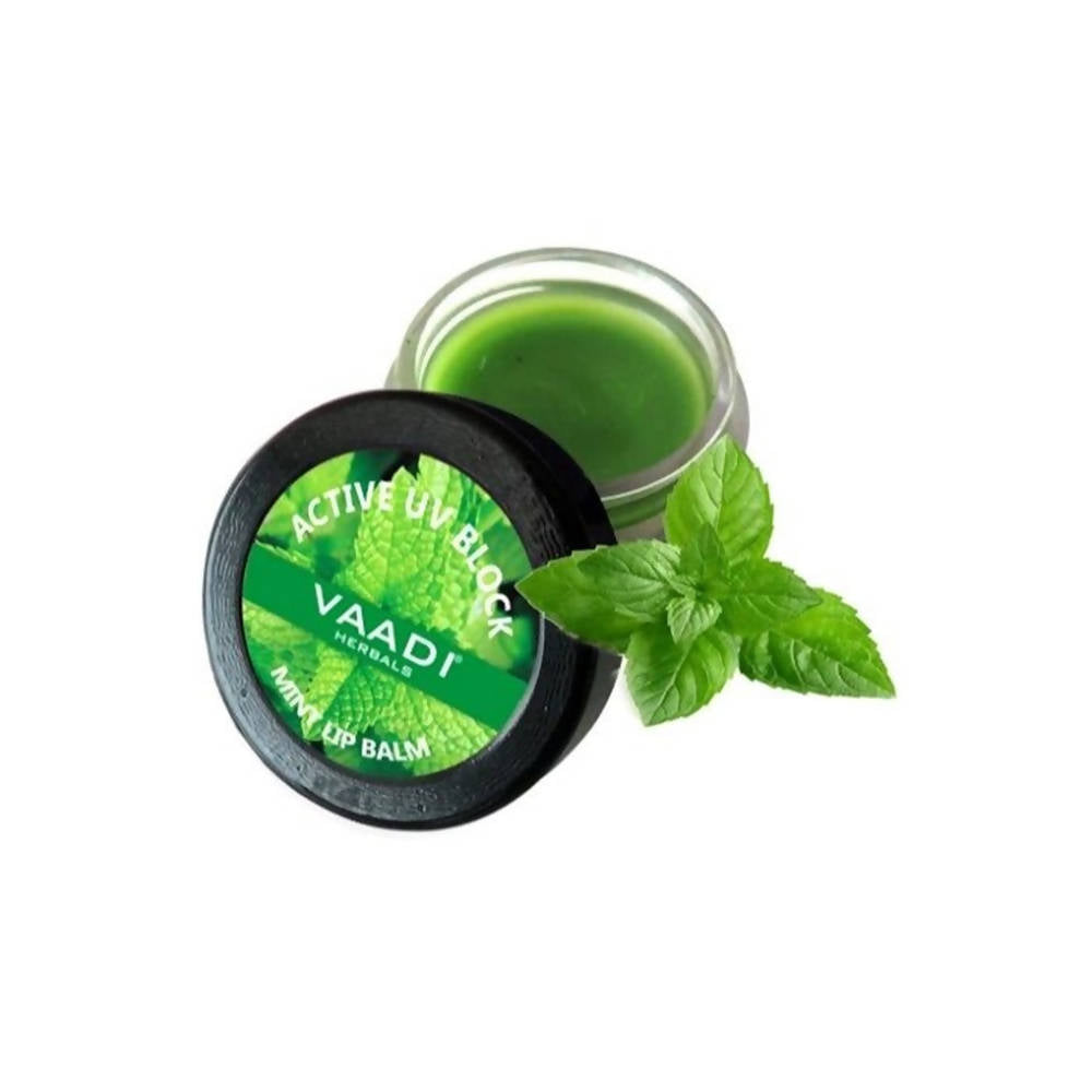 Vaadi Herbals Mint Lip Balm Active UV Block