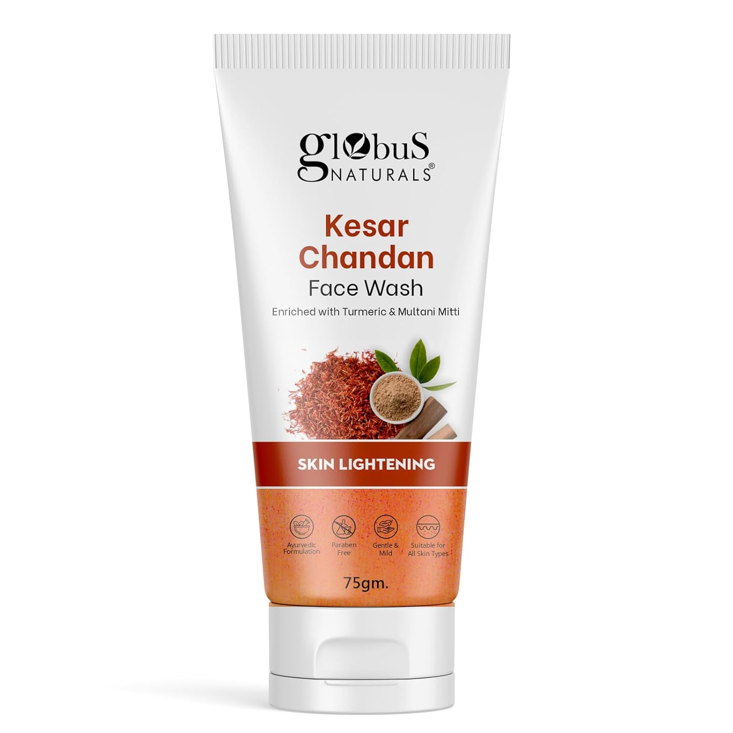 Globus Naturals Kesar Chandan Skin Lightening & Tan Removal Face wash
