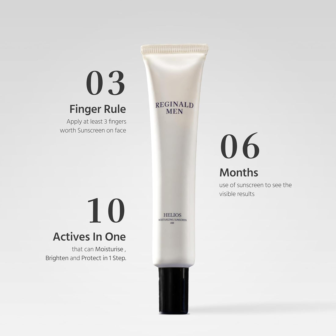 Reginald Men Helios Moisturizing Sunscreen SPF 50+ PA++++ - Daily Sun Protection for Men