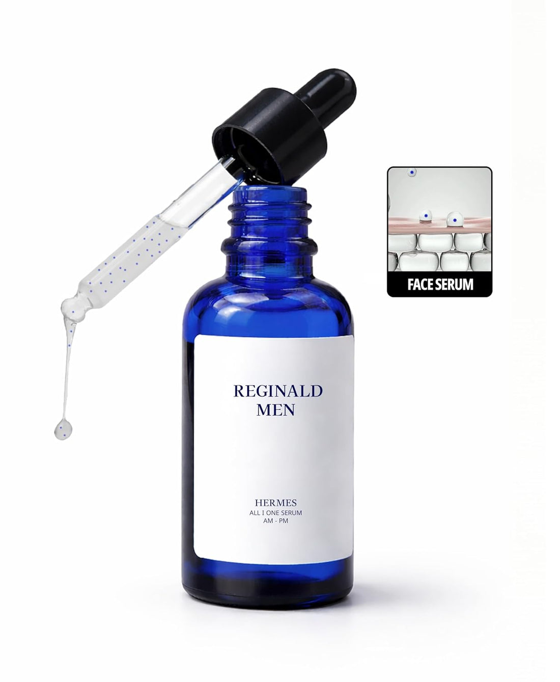Reginald Men Hermes All-in-one Face Serum - Clinically Proven Formula for Clear, Healthy Skin & Beard