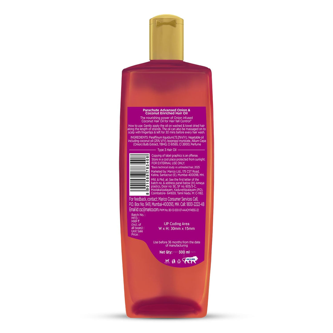 Parachute Advansed Onion Enriched Coconut Hair Oil