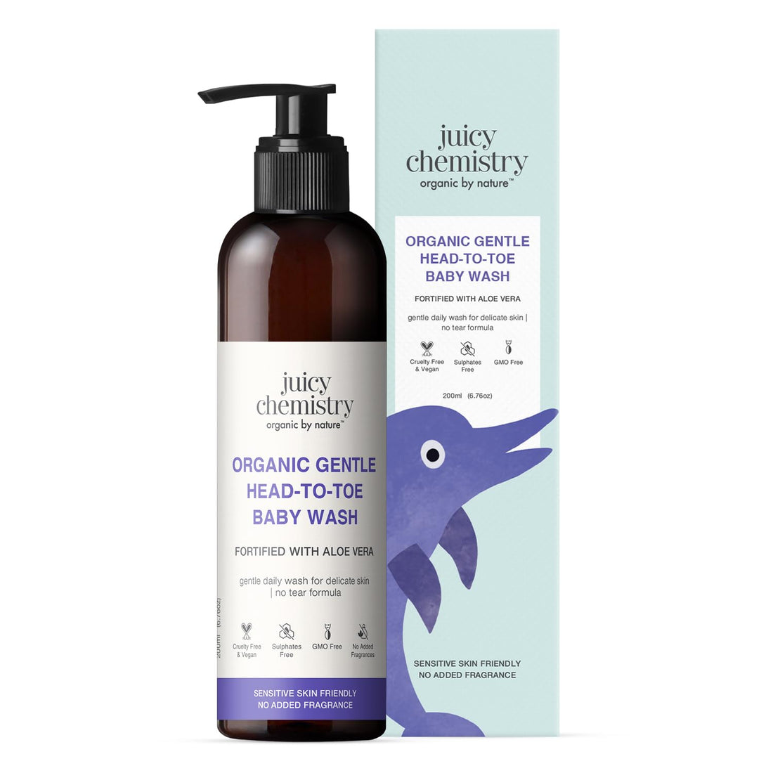 Juicy Chemistry No-Tear Organic Baby Wash & Shampoo