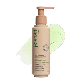 Poshan Skincare Befikar Baadshah 5-in-1 Gentle Face Cleanser & Face Wash for Men