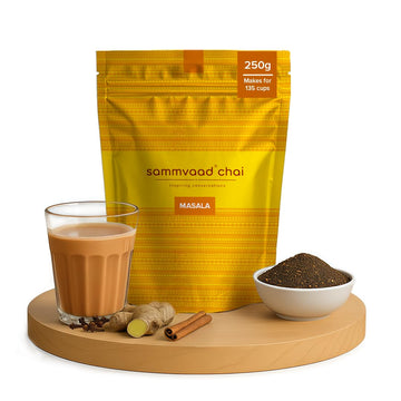 Sammvaad Masala Chai Kadak Assam CTC Tea with Ginger & Cardamom