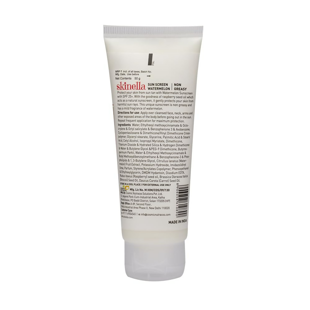 Skinella Sun Screen - Non Greasy Watermelon (Spf 25+) Vitamin C
