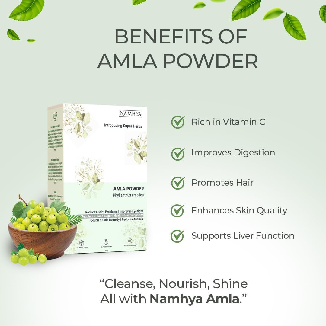 Namhya Amla Powder - Hair Fall Reduction and Good Skin