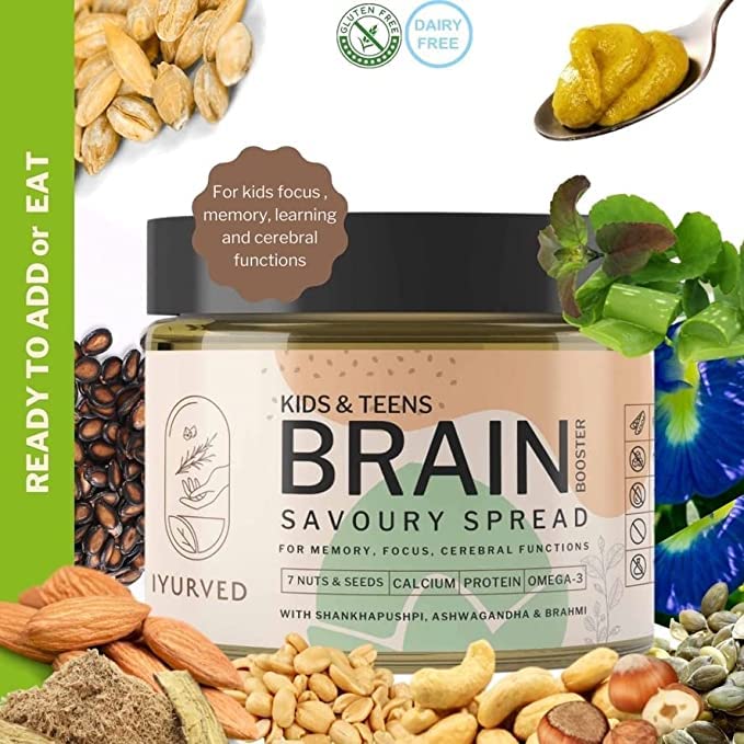 Iyurved Kids & Teens Brain Booster Savoury Spread - Good for Speech Delay