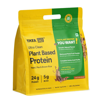 Tata 1mg Ultra Clean Plant Based Protein Powder - 24g Protein, 5g BCAA