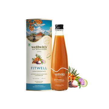 WellWith Himalayan Sea Buckthorn FItWell- Natural Vitamin C, Omega 3 6 7 9, Antioxidants | Immunity, Skin Glow & Gut Health Support