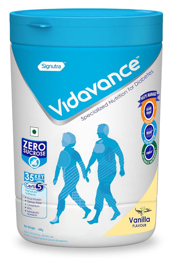 Vidavance Advanced Nutrition for Diabetes and Pre-Diabetes Powder - Vanilla Flavour