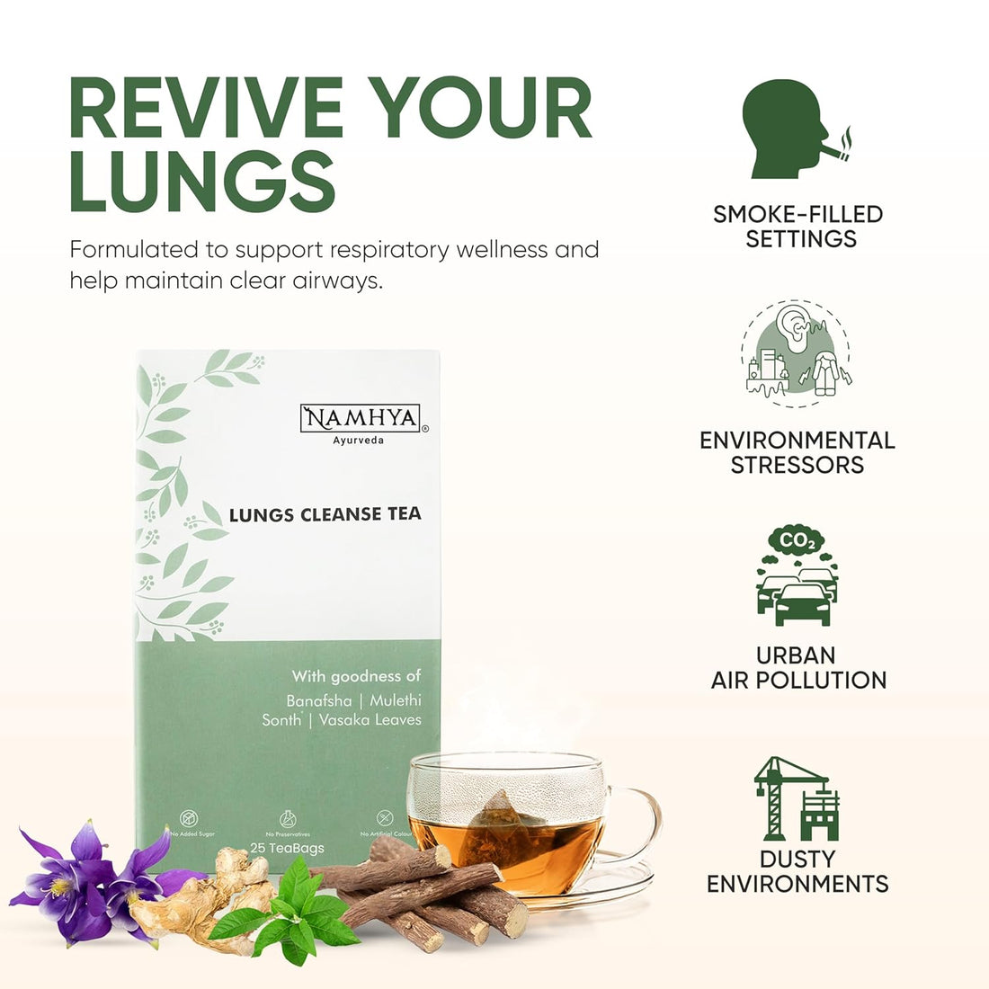 Namhya Lungs Cleanse Tea Leaves - Respiratory Cleanse