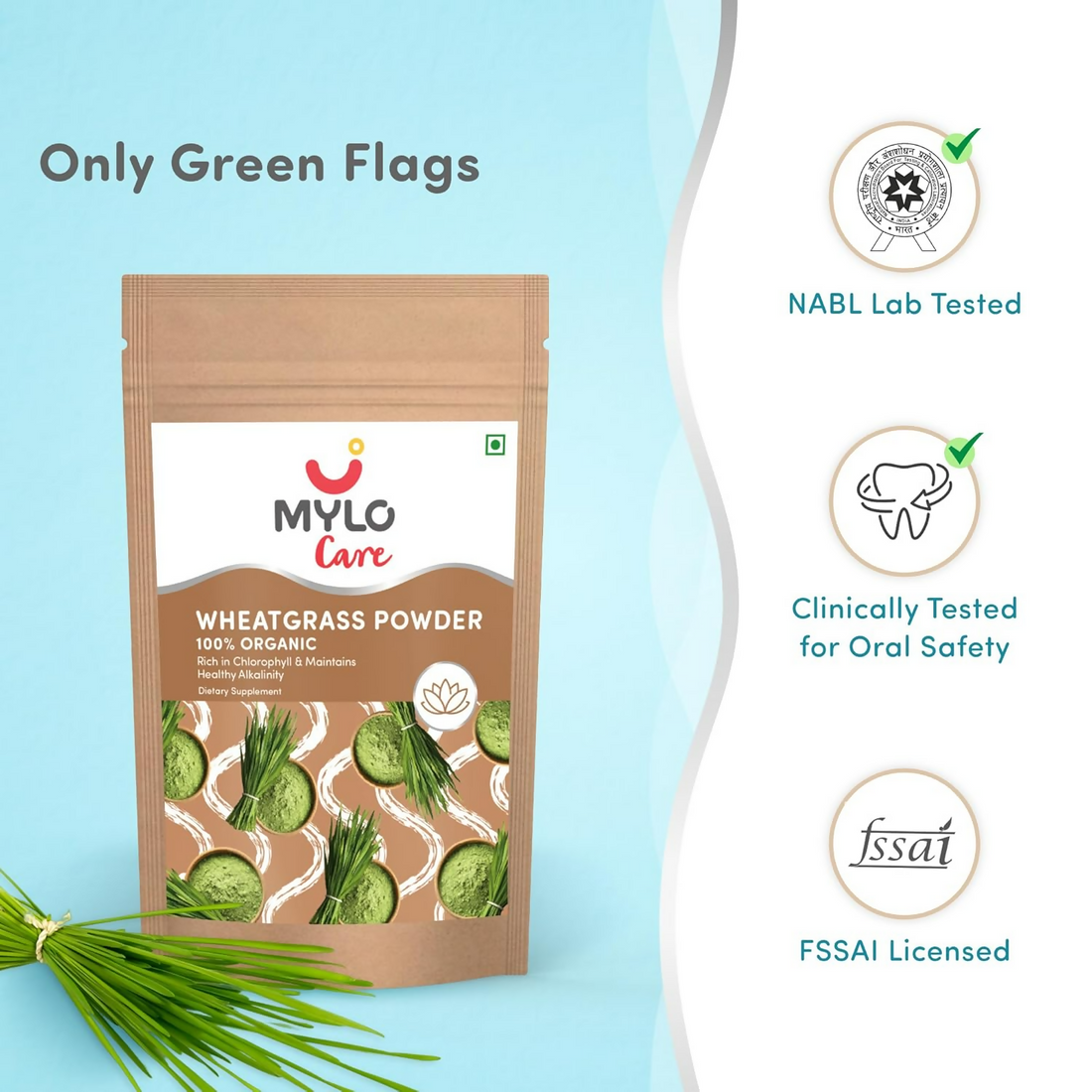 Mylo Care 100% Natural Wheatgrass Powder