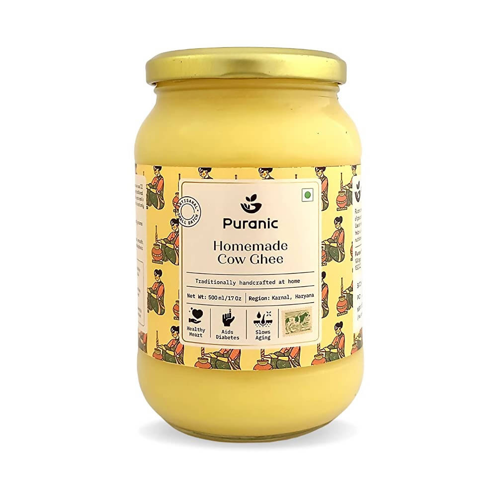 Puranic Homemade Cow Ghee | A2 Desi Cow Ghee | Homemade | Hand-churned using Bilona | Highly Nutritious