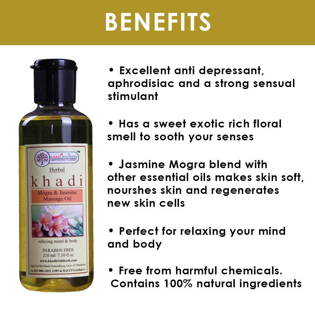 Khadi Rishikesh Herbal Mogra & Jasmine Massage Oil