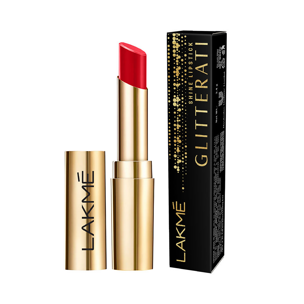Lakme Glitterati Collection Shine Lipstick - Ruby Red