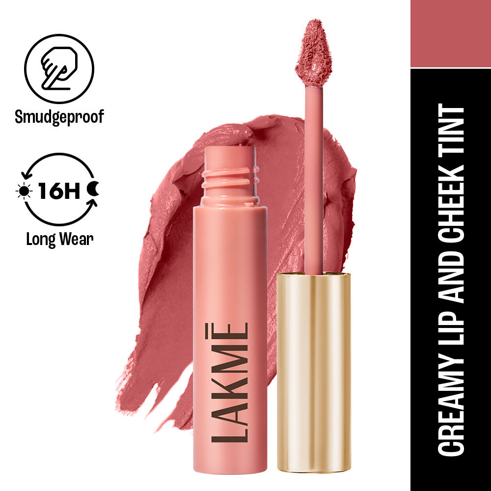 Lakme Double Duty Lip & Cheek Mousse Matte Lipstick - Nude Cushion