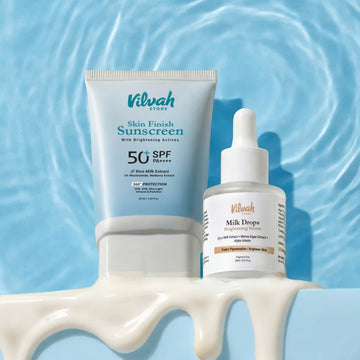 Vilvah Store AM Skin Brightening Face Serum & Sunscreen Combo