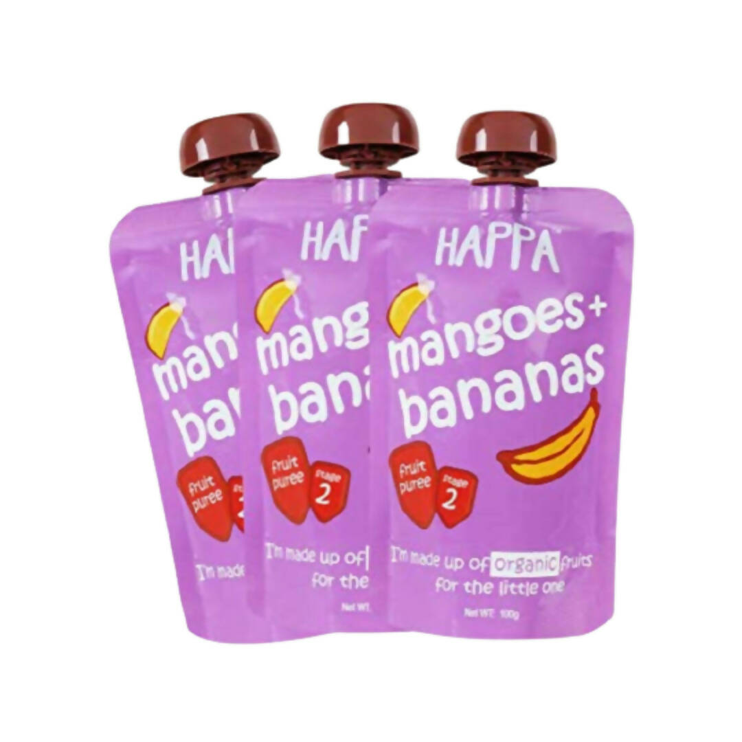 Happa Organic Food for Little one, Fruit Puree (Mango+Banana)