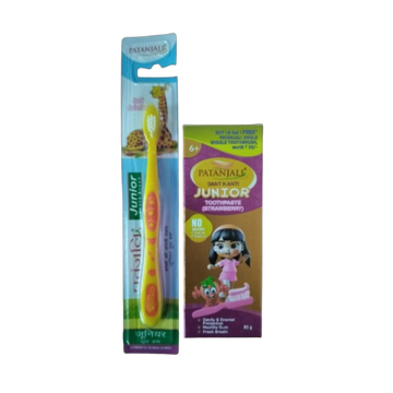 Patanjali Oral Care Combo (Dant KantiJunior Dental Cream 100GM + Junior Tooth Brush)