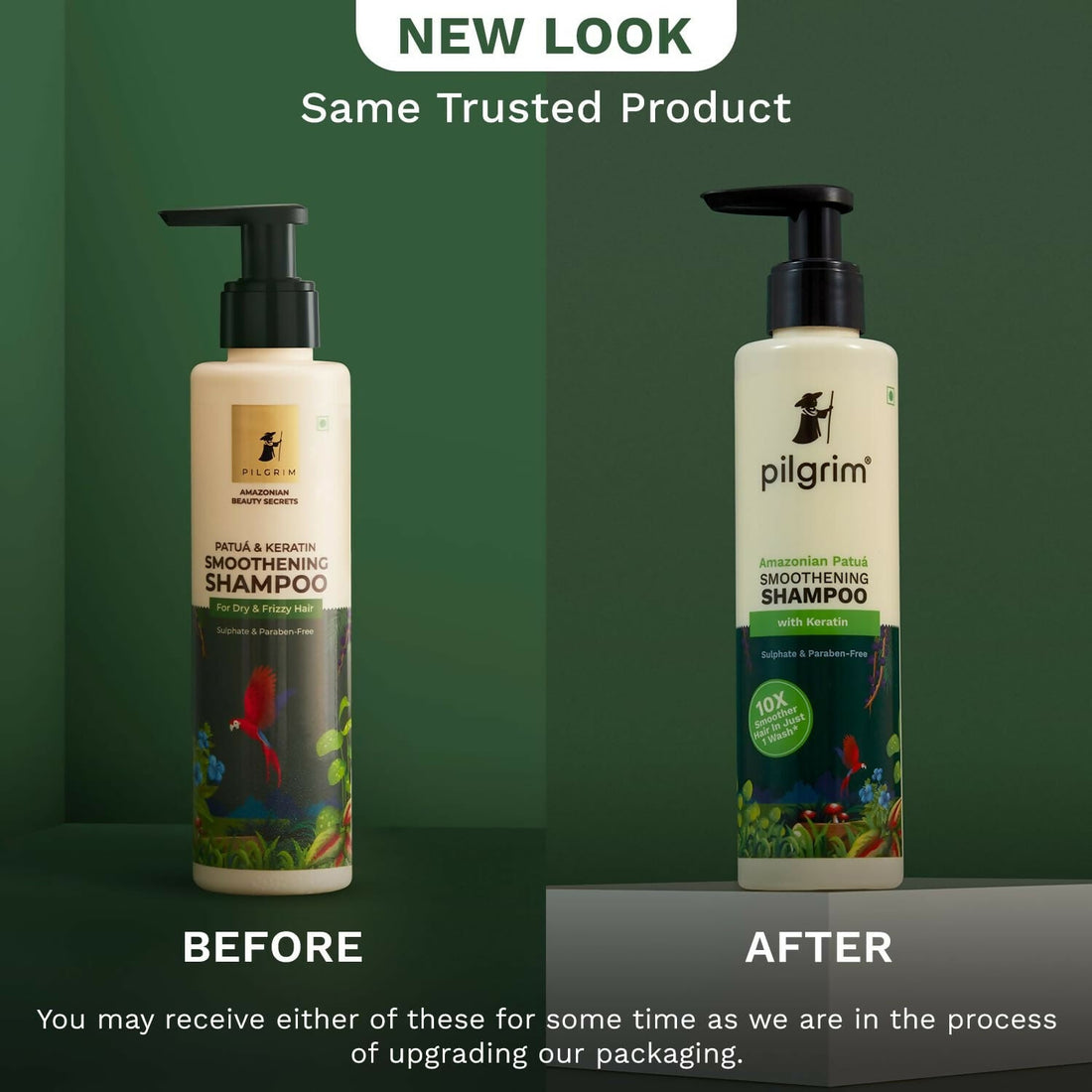 Pilgrim Patuá & Keratin Hair Smoothening Shampoo For Dry & Frizzy Hair, For Hair Smoothening & Healthy Scalp