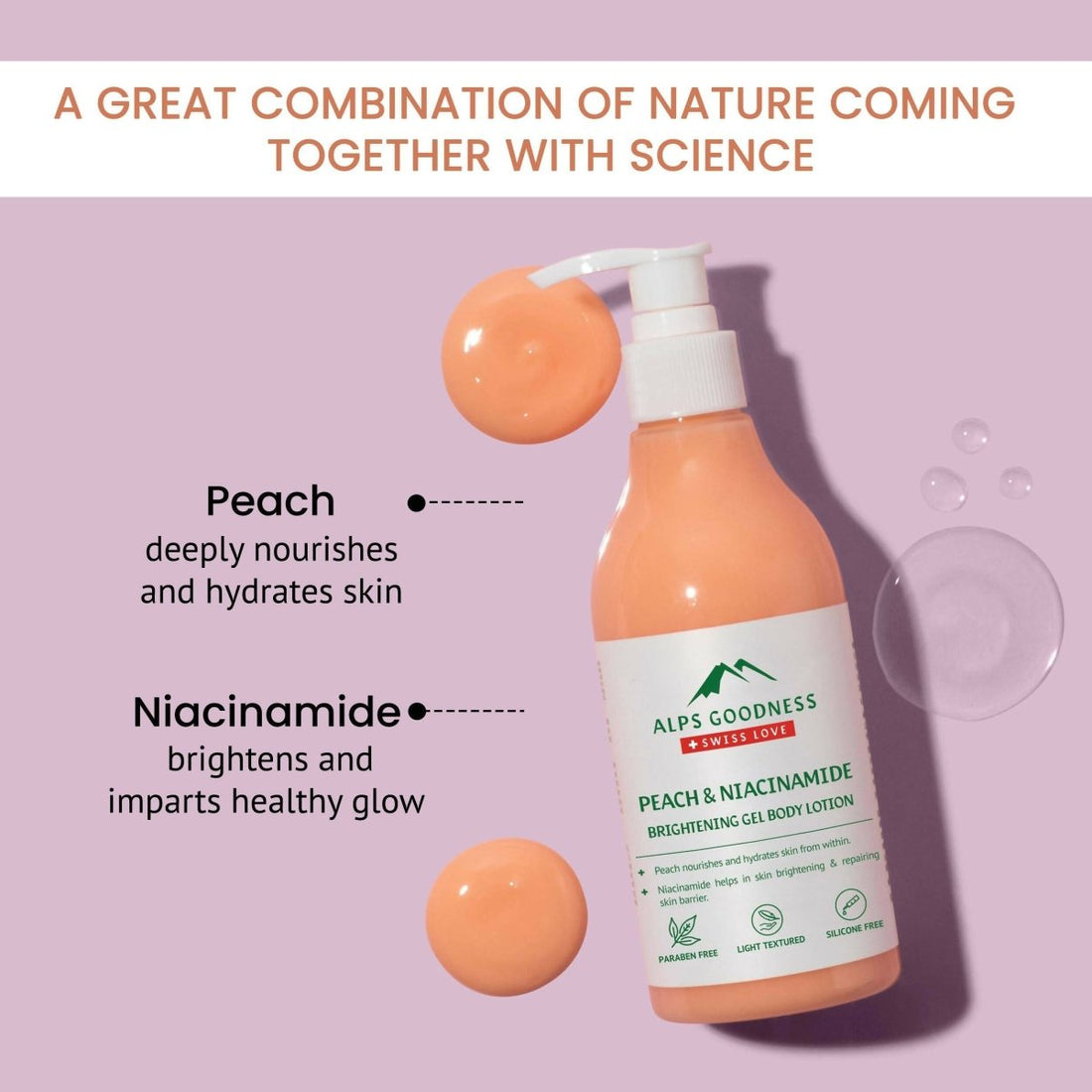 Alps Goodness Peach & Niacinamide Brightening Gel Body Lotion