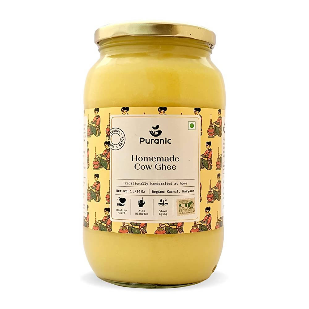 Puranic Homemade Cow Ghee | A2 Desi Cow Ghee | Homemade | Hand-churned using Bilona | Highly Nutritious